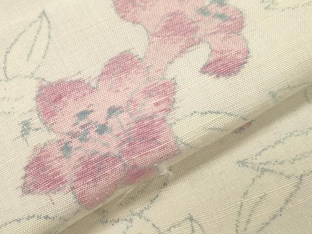 平和屋着物●上質な紬　草花文　やまと誂製　正絹　逸品　CAAT9321dy