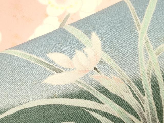 平和屋着物●京友禅の第一人者 松井青々 訪問着 枝梅文 暈し染め 金銀彩 正絹 逸品 CAAT9323dy