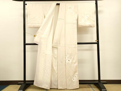 平和屋着物●訪問着 草花文 金銀彩 正絹 逸品 CAAT9324dy