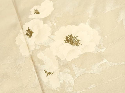 平和屋着物●訪問着 草花文 金銀彩 正絹 逸品 CAAT9324dy