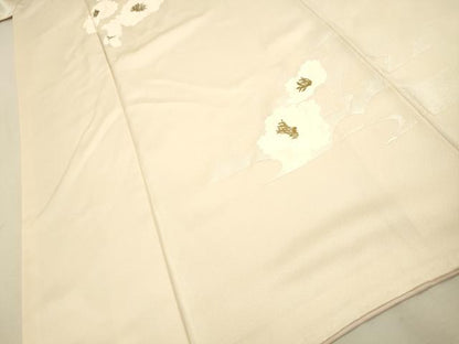 平和屋着物●訪問着 草花文 金銀彩 正絹 逸品 CAAT9324dy