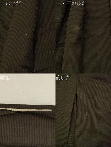 平和屋着物●男性　馬乗り袴　縞　正絹　逸品　CABB4071yc