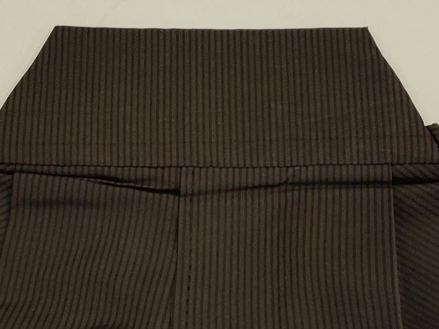 平和屋着物●男性　馬乗り袴　縞　正絹　逸品　CABB4071yc