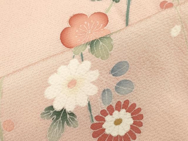 平和屋着物▽訪問着 単衣 友禅 枝花文 暈し染め 正絹 逸品 CAAT9389dy