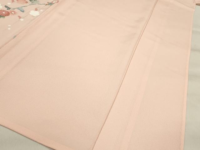平和屋着物▽訪問着 単衣 友禅 枝花文 暈し染め 正絹 逸品 CAAT9389dy