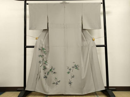 平和屋着物▽洗える最高級着物 ＜英＞はなぶさ謹製 色留袖 単衣 手描き 笹竹文 CAAT9398dy