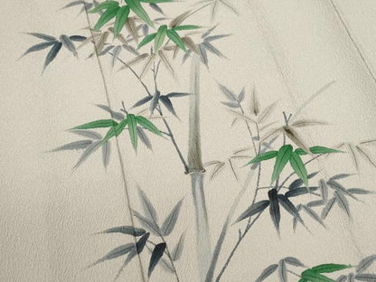 平和屋着物▽洗える最高級着物 ＜英＞はなぶさ謹製 色留袖 単衣 手描き 笹竹文 CAAT9398dy