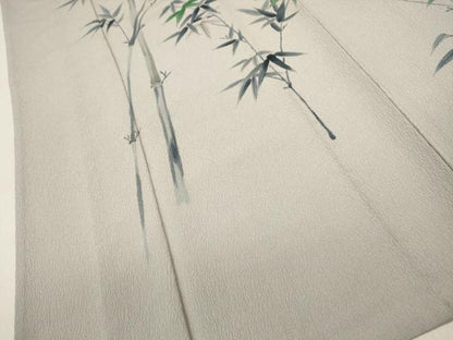 平和屋着物▽洗える最高級着物 ＜英＞はなぶさ謹製 色留袖 単衣 手描き 笹竹文 CAAT9398dy