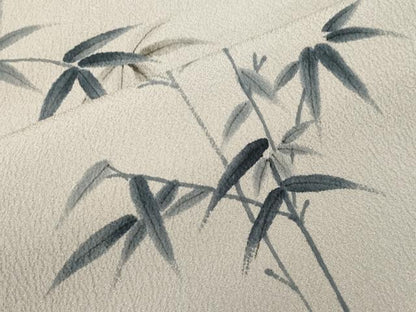 平和屋着物▽洗える最高級着物 ＜英＞はなぶさ謹製 色留袖 単衣 手描き 笹竹文 CAAT9398dy