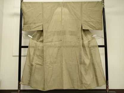 平和屋着物＊夏物 男性 小千谷ちぢみ 縞 麻 逸品 CAAT9444dy