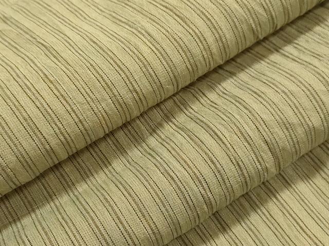 平和屋着物＊夏物 男性 小千谷ちぢみ 縞 麻 逸品 CAAT9444dy