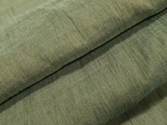 平和屋着物＊夏物 男性 小千谷ちぢみ 霞文 麻 逸品 CAAT9445dy