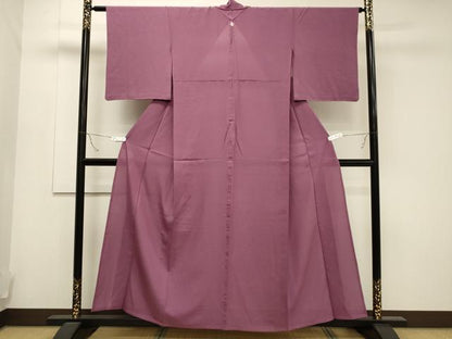 平和屋着物＊夏物 色無地 絽 梅紫色 正絹 逸品 CAAW9961gh
