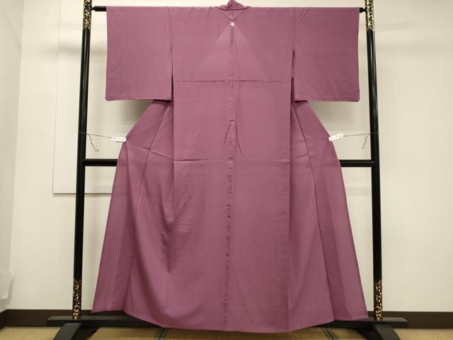 平和屋着物＊夏物 色無地 絽 梅紫色 正絹 逸品 CAAW9961gh
