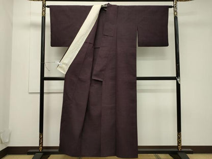 平和屋着物▽上質な紬 単衣 霞文 正絹 逸品 CAAT9498dy