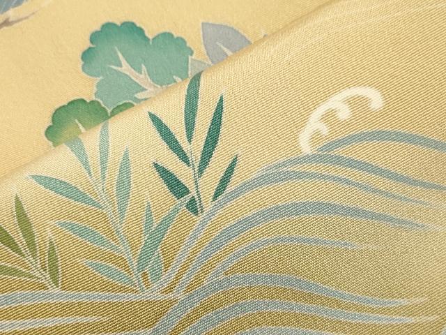 平和屋着物▽訪問着 単衣 友禅 作家物 流水 松竹梅 暈し染め 正絹 逸品 CAAT9501dy