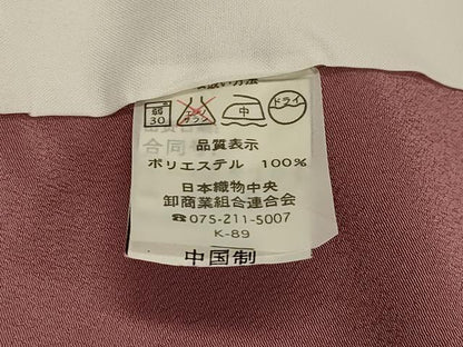 平和屋着物▽色無地 単衣 紅梅色 洗える着物 未使用 CAAT9503dy