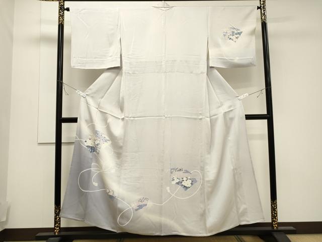 平和屋着物▽訪問着 単衣 地紙草花文 暈し染め そごう百貨店扱い 正絹 逸品 CAAT9510dy