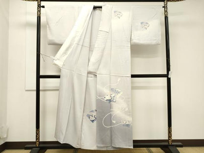 平和屋着物▽訪問着 単衣 地紙草花文 暈し染め そごう百貨店扱い 正絹 逸品 CAAT9510dy