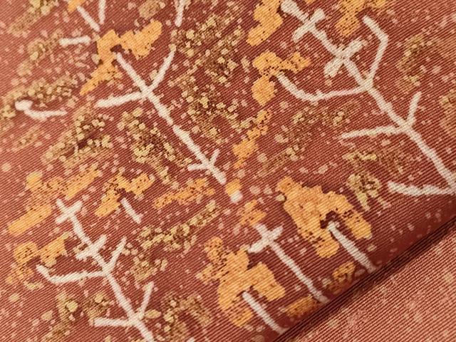 平和屋着物▽上質な小紋 単衣 ろうけつ染め 草木文 暈し染め 正絹 逸品 CAAT9512dy