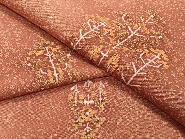 平和屋着物▽上質な小紋 単衣 ろうけつ染め 草木文 暈し染め 正絹 逸品 CAAT9512dy