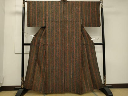 平和屋着物▽上質な小紋 単衣 更紗花間道 正絹 逸品 CAAT9517dy