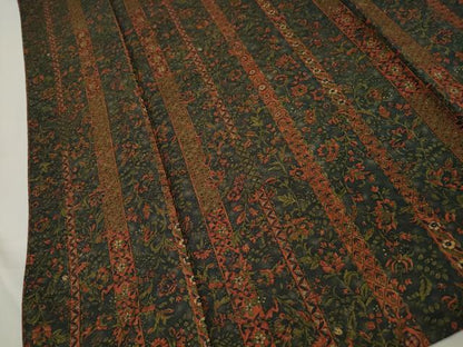 平和屋着物▽上質な小紋 単衣 更紗花間道 正絹 逸品 CAAT9517dy