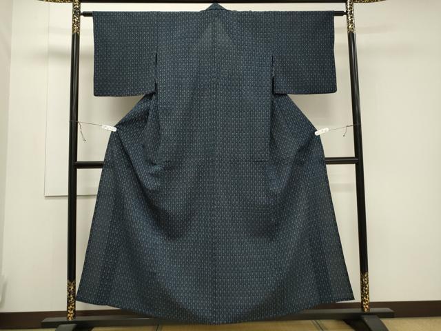 平和屋着物▽小紋 単衣 吉祥間道 CAAT9518dy