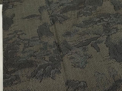 平和屋着物▽上質な紬 単衣 風景文 正絹 逸品 CAAT9519dy
