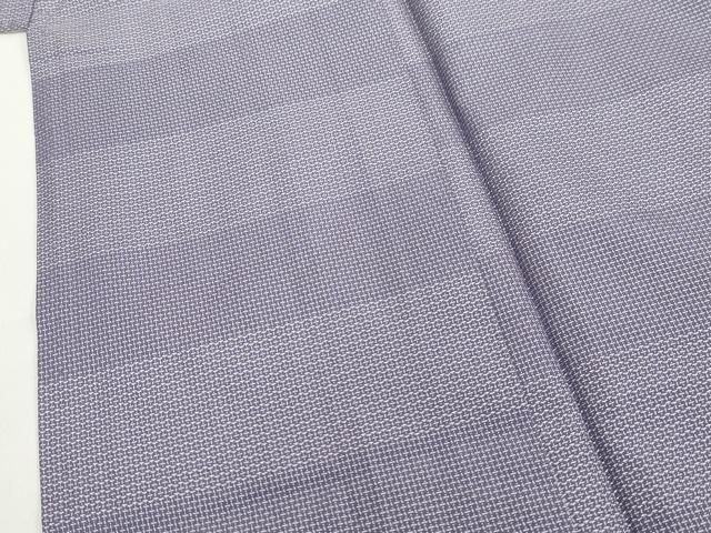 平和屋着物▽上質な紬 単衣 120亀甲 横段文 正絹 逸品 CAAT9524dy