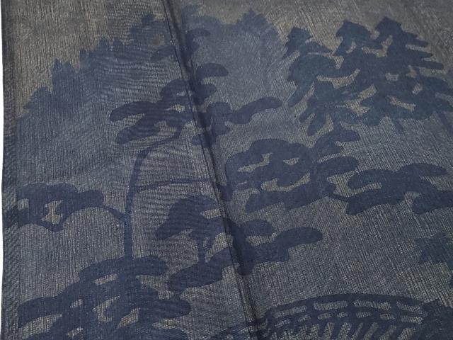 平和屋着物▽訪問着 無双 紗袷 紋紗×紗 風景文 正絹 逸品 CAAT9526dy
