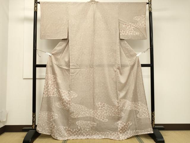 平和屋着物▽訪問着 無双 紗袷 紋紗×絽 道長舞花文 正絹 逸品 CAAT9529dy