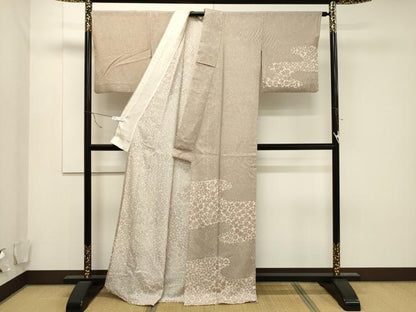 平和屋着物▽訪問着 無双 紗袷 紋紗×絽 道長舞花文 正絹 逸品 CAAT9529dy