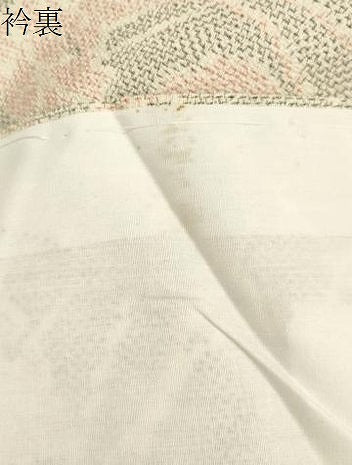 平和屋着物▽本塩沢 単衣 蔦の葉文 正絹 逸品 未使用 CAAT9531dy