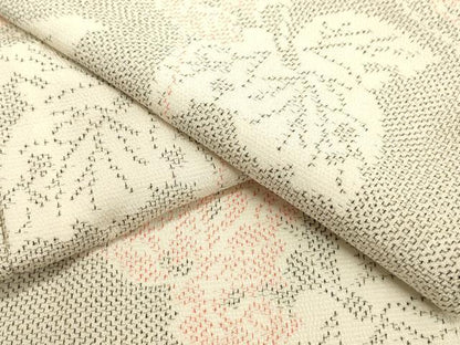 平和屋着物▽本塩沢 単衣 蔦の葉文 正絹 逸品 未使用 CAAT9531dy