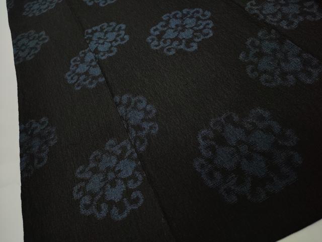 平和屋着物▽上質なお召 単衣 草花文 正絹 逸品 CAAT9533dy