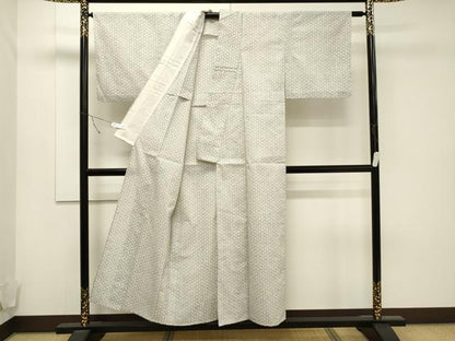 平和屋着物▽小紋　単衣　吉祥文　洗える着物　CAAT9539dy