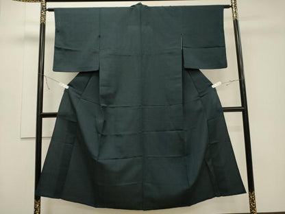 平和屋着物▽上質な紬 色無地 単衣 百入茶色 正絹 逸品 CAAT9540dy