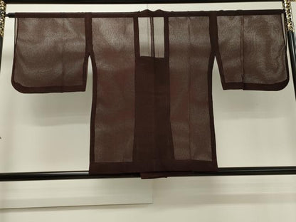 平和屋着物▽道行コート スリーシーズン 春夏秋 塵除け 黒地 正絹 逸品 CAAT9541dy
