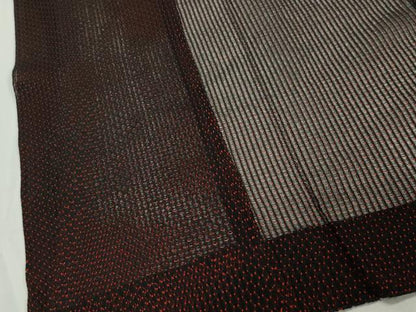平和屋着物▽道行コート スリーシーズン 春夏秋 塵除け 黒地 正絹 逸品 CAAT9541dy