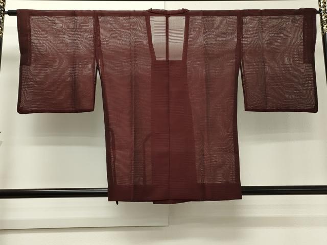 平和屋着物▽道行コート　スリーシーズン　春夏秋　塵除け　市松文様　正絹　逸品　CAAT9542dy