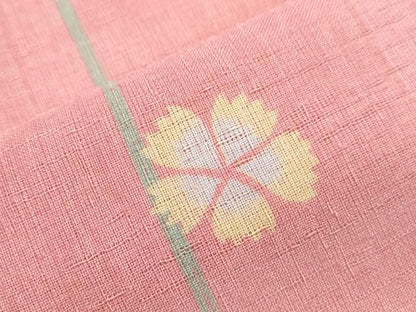 平和屋着物▽小紋　単衣　舞葉文　洗える着物　CAAT9583dy
