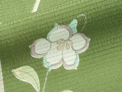 平和屋着物＊夏物 小紋 絽 草花文 洗える着物 CAAQ1230ghｍ