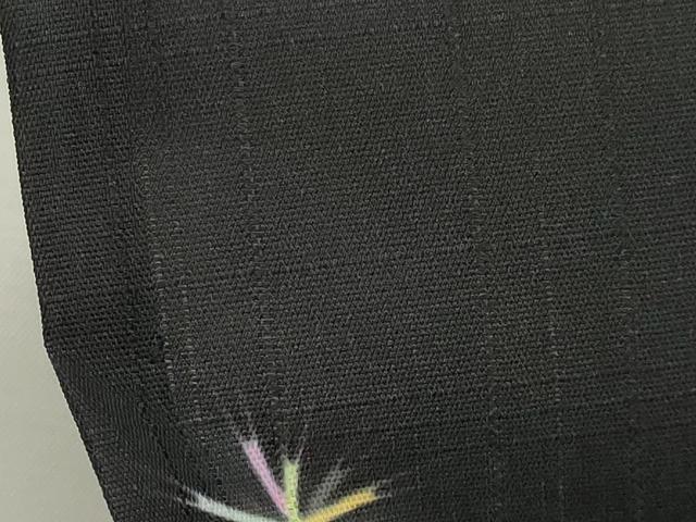 平和屋着物▽小紋 単衣 吉祥丸文 黒地 洗える着物 CAAT9731gh