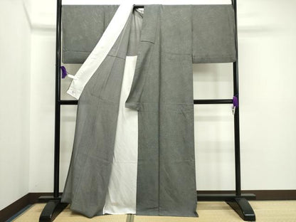 平和屋着物＊夏物 江戸小紋 絽 鮫小紋柄 黒地 やまと誂製 正絹 逸品 CAAT9794gh