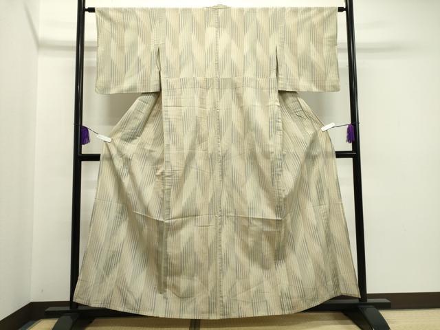 平和屋着物＊夏物 明石ちぢみ 吉祥間道 正絹 逸品 CAAT9955gh
