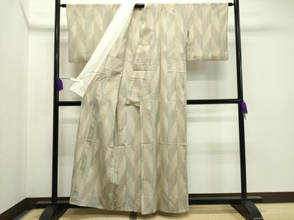 平和屋着物＊夏物 明石ちぢみ 吉祥間道 正絹 逸品 CAAT9955gh