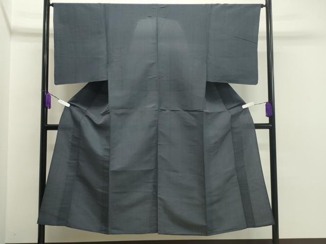 平和屋着物▽男性　単衣　お召　縞　正絹　逸品　CAAT9963gh