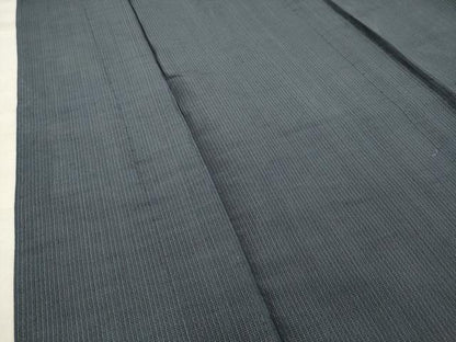 平和屋着物▽男性　単衣　お召　縞　正絹　逸品　CAAT9963gh