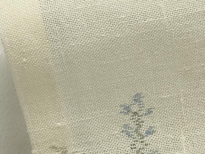 平和屋着物＊夏物 小千谷紬 紗 草花文 正絹 逸品 CAAT9969gh